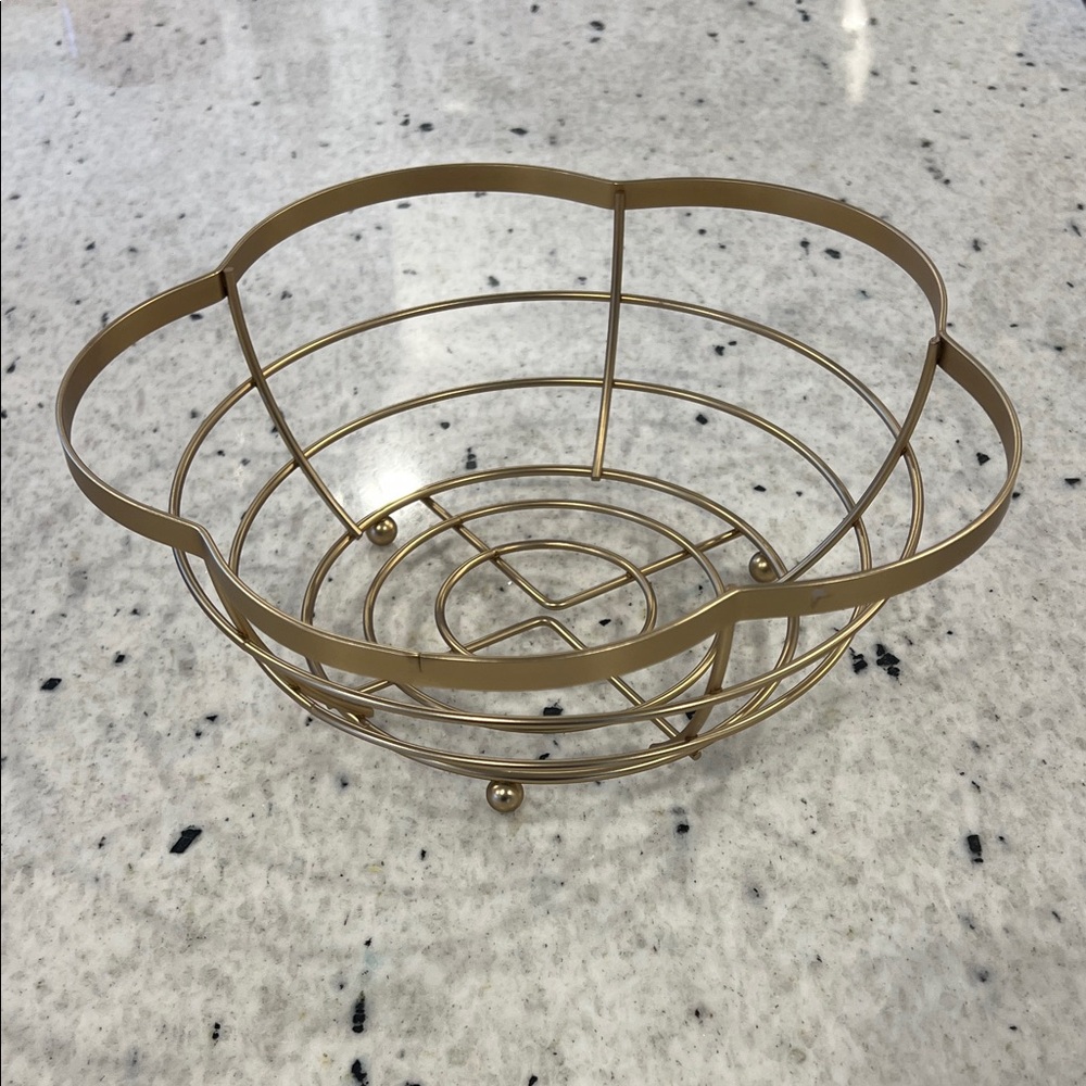 Gold Metal Wire Basket